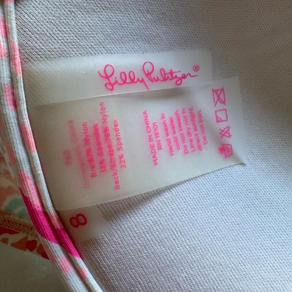 Lilly Pulitzer Pink and Blue women's Bikini set 2 tops 1 bottom - Picture 3 of 7